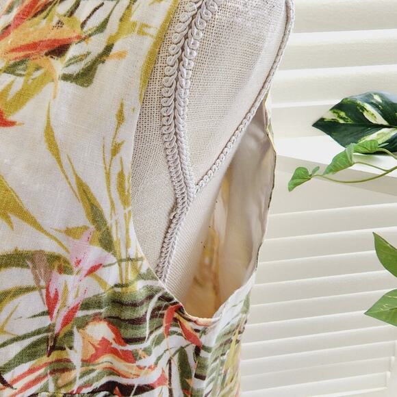 J.JILL NEW TROPICAL VNECK SLEEVELESS DRESS SIZE MEDP - Picture 7 of 8